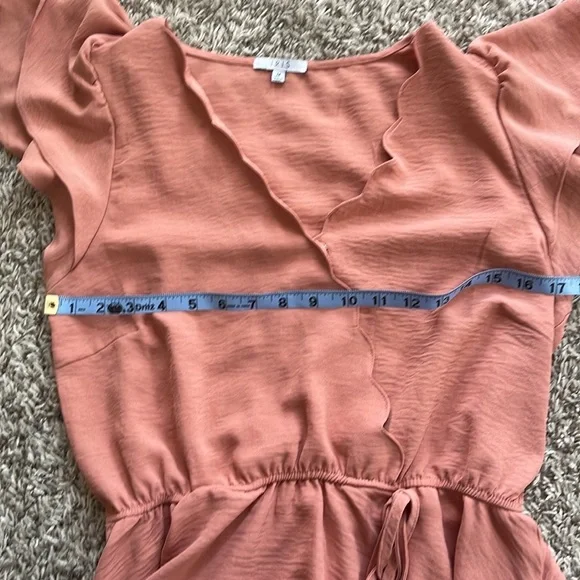 Iris Scalloped Blouse Peplum Top Pink size Medium - Picture 10 of 10